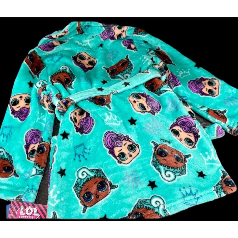 LOL Surprise Sleepwear Bundle Set Bathrobe Slippers GIRLS SIZE 6-6X LOT OF 2 NEW